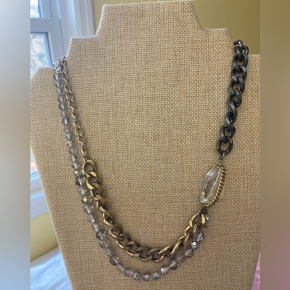 Kenneth Cole Chains and Crystals Necklace - Picture 1 of 10